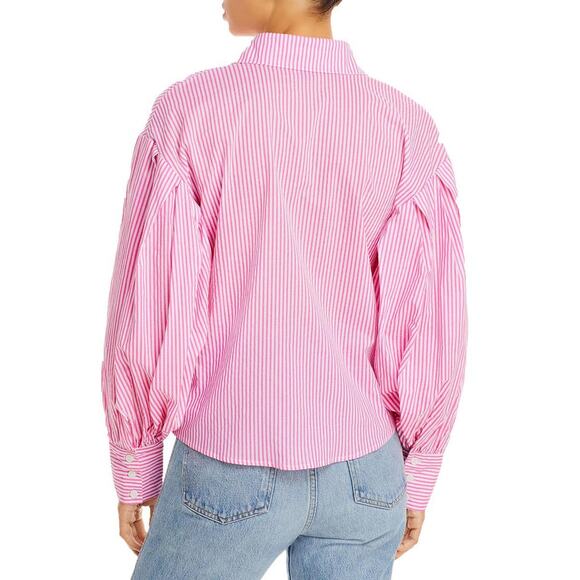 Aqua Pink/White Stripe Button Down - Size XS - NWT - Picture 2 of 6